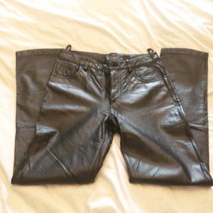 Genuine leather vintage y2k Express 5/6 pants